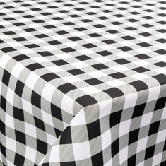 Textiel tafelzeil - 140 cm breed - Check Black - Tafelzeil met acrylcoating