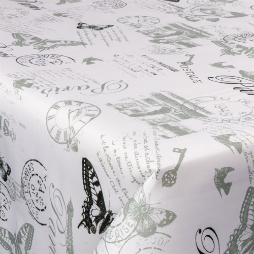 Textiel wasdoek met acrylcoating - 30 meter op rol - Paris grijs - 140 cm brede textieldoek