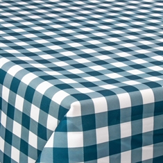 Textiel tafelzeil - 140 cm breed - Check Blauw - Tafelzeil met acrylcoating