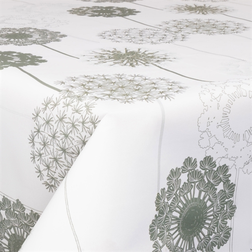 Textiel tafelzeil - 140 cm breed - 30 meter rol - Flower Green - Tafelzeil met acrylcoating