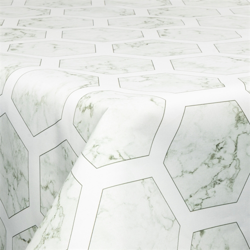 Textiel wasdoek met acrylcoating - 30 meter op rol - Marble beehive grey - 140 cm brede textieldoek