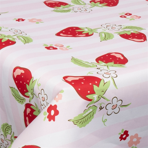 Textiel wasdoek met acrylcoating - 30 meter op rol - Strawberry Dream - 140 cm brede textieldoek