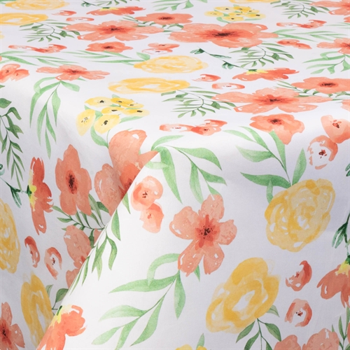 Textiel wasdoek met acrylcoating - 30 meter op rol - Big flower multi - 140 cm brede textieldoek