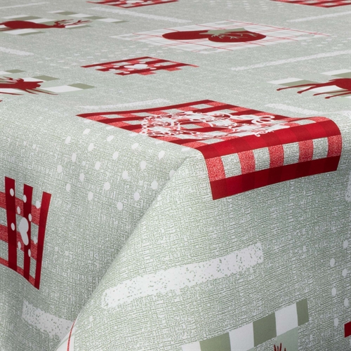 Textiel wasdoek met acrylcoating - 30 meter op rol - Met kerstmotief - Rendier - 140 cm brede textieldoek