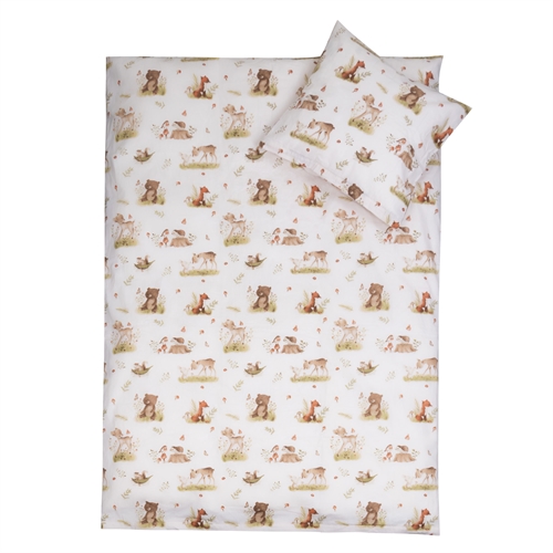 Beddengoed 70x100 cm - Baby beddengoedset met herten en beren - 100% katoenen beddengoed - Nordstrand Home