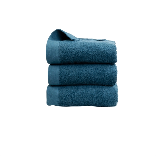Gastendoek - 100% Zacht katoen met hoge absorptievermogen - 40x60 cm - Donkerblauwe handdoek van het Deense merk By Borg