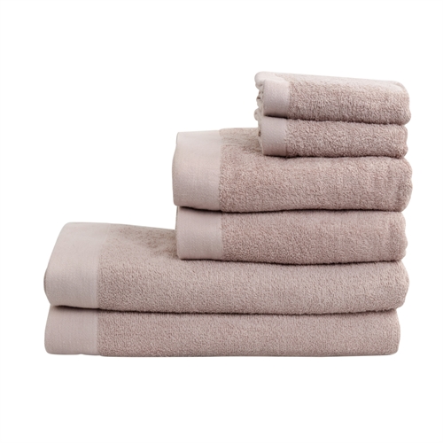 Handdoekenpakket met 6 stuks - 100% Zacht katoen met hoge absorptievermogen - Roze handdoeken van het Deense merk By Borg