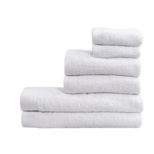 Handdoekpakket met 6 stuks - 100% Zacht katoen met hoog absorptievermogen - Witte handdoeken van het Deense By Borg