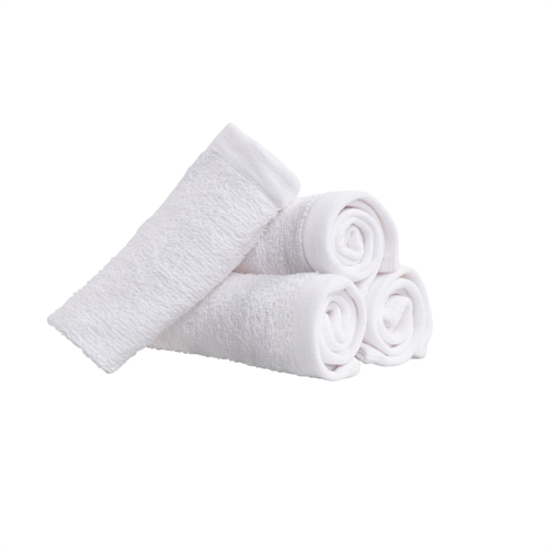 Wasdoeken 4-pack - 100% Zacht katoen met hoge absorptievermogen - 30x30 cm - Witte wasdoeken van het Deense merk By Borg