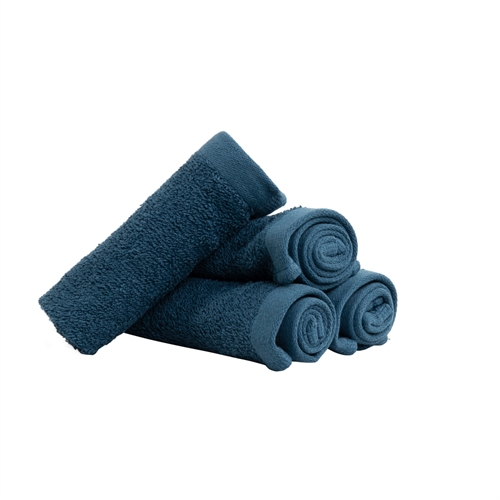 Wasdoeken 4-pack - 100% Zacht katoen met hoge absorptievermogen - 30x30 cm - Donkerblauwe wasdoeken van het Deense merk By Borg