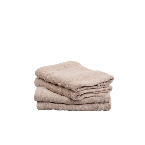 Gastendoeken 2 st. in 100% gekamd katoen - Zachte zandkleurige handdoeken 30x50 cm van Borg Living