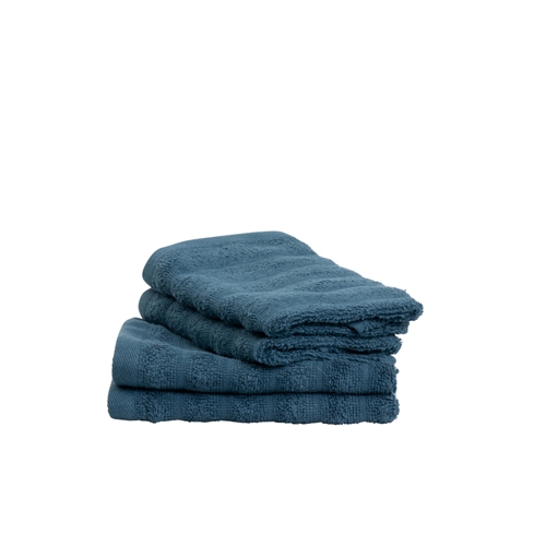 Gastendoeken 2 stuks. in 100% gekamd katoen - Zachte blauwe handdoeken 30x50 cm van Borg Living