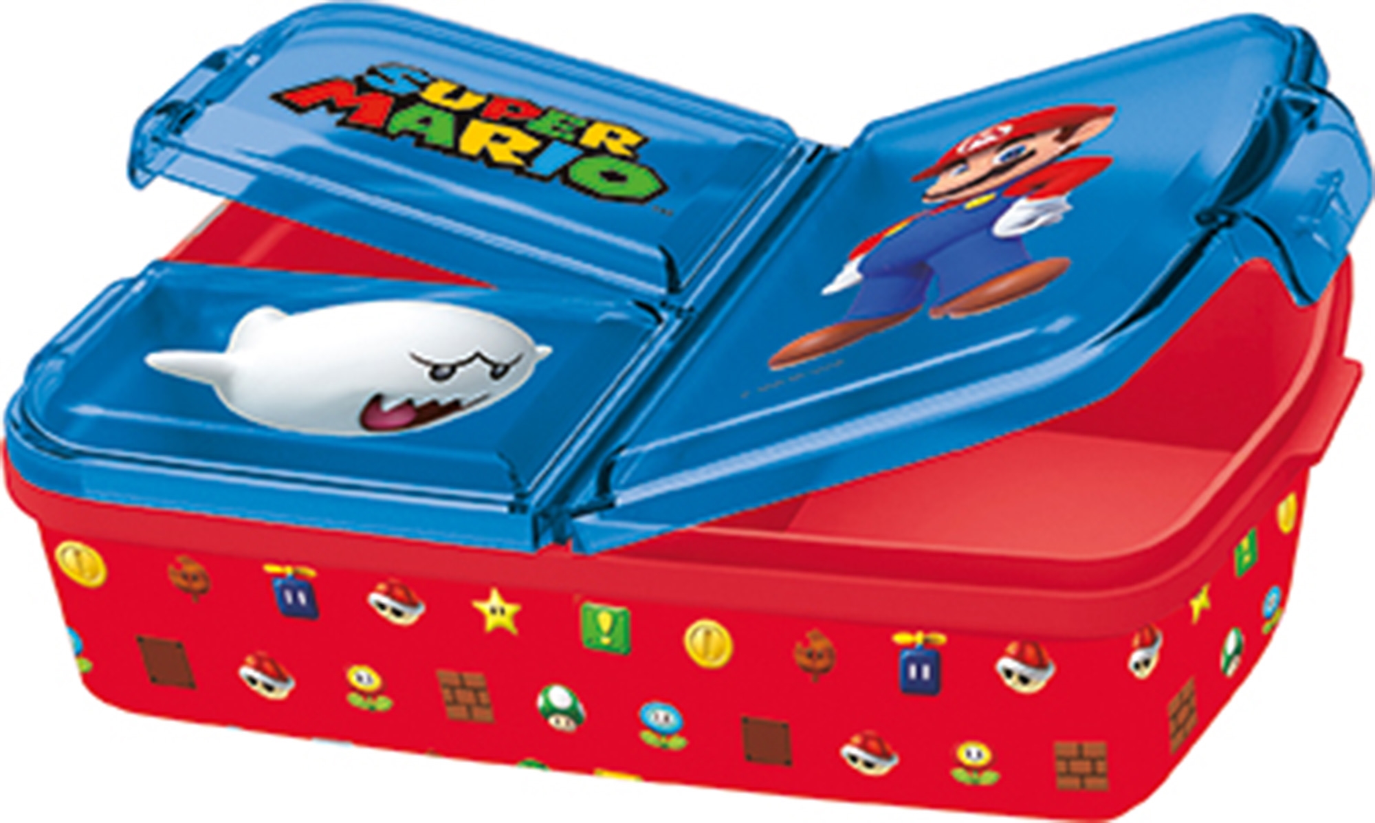 Super Mario broodtrommel - Kinderbroodtrommel met 3 vakken