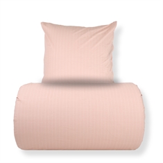 Beddengoed - 100% katoen - Roze met witte strepen