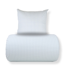 Beddengoed - 100% katoen - Blauw met donkerblauwe ruit