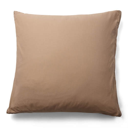 Kussensloop 60x63 cm - 100% Enzymgewassen Katoen - Firm Bruin - Nordstrand Home
