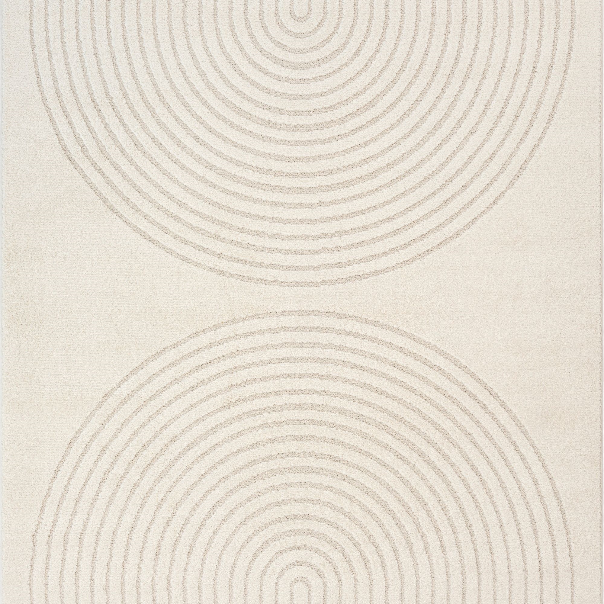 Vloerkleed - 140x200 cm - Geweven - Crèmekleurig met patroon - Eclipse - Nordstrand Home