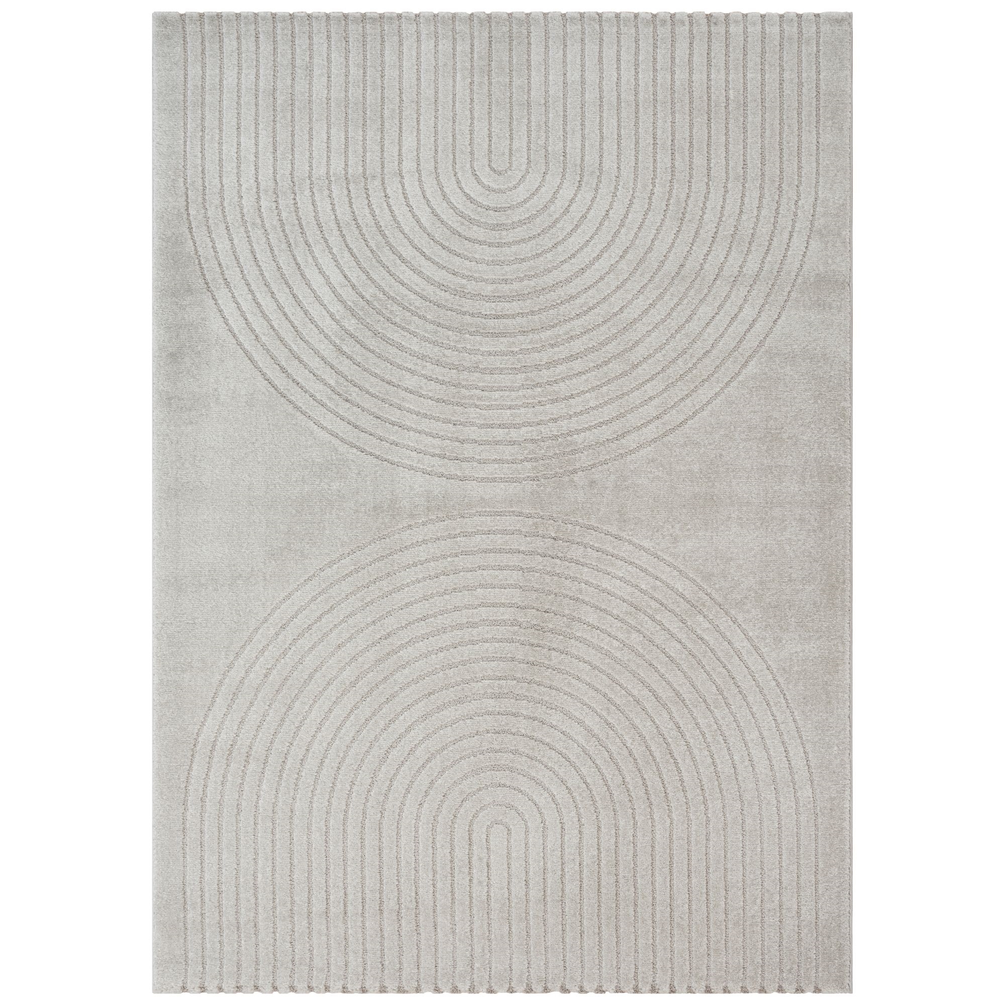 Vloerkleed - 140x200 cm - Geweven - Grijs met patroon - Eclipse - Nordstrand Home