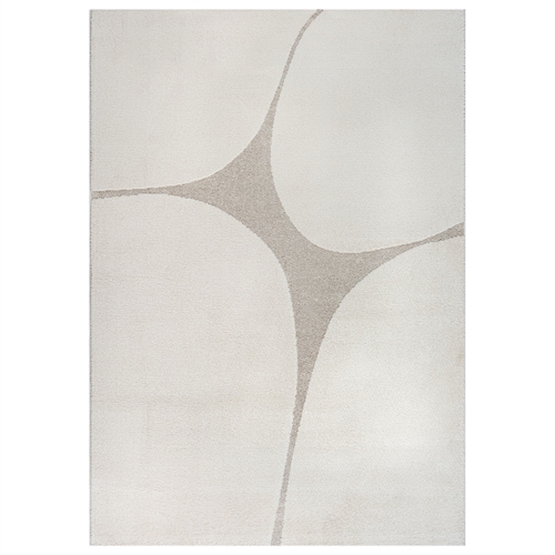Vloerkleed - 140x200 cm - Geweven - Crèmekleurig met patroon - Eclipse - Nordstrand Home