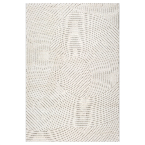 Vloerkleed - 140x200 cm - Geweven - Crèmekleurig met patroon - Elio - Nordstrand Home