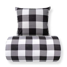Beddengoed - Katoenen flanel beddengoed - Zwart-witte ruit