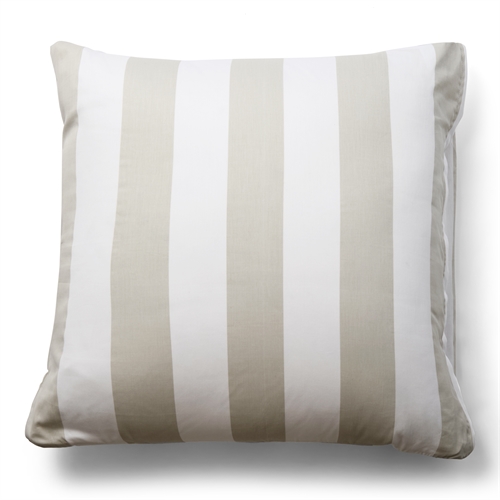 Kussensloop van 100% zacht en luxueus katoen satijn - 60x63 cm - Grijs en wit - Nordic Stripe kussensloop van By Night.