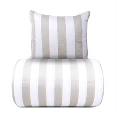 Beddengoed - 100% katoensatijn - Nordic Stripe - Brede grijze strepen