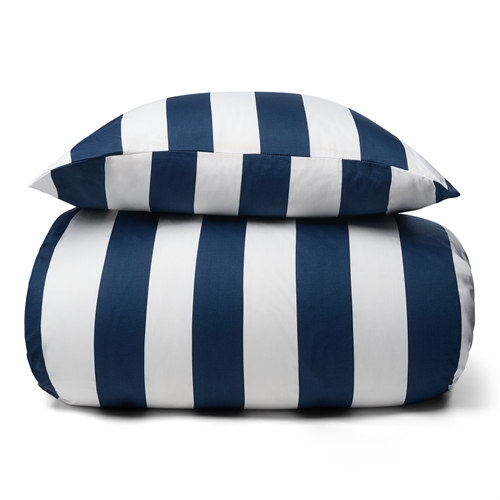Beddengoed 100% zacht en luxe katoen satijn - 240x220 cm - Prachtige blauw strepen - Nordic Stripe bedset van By Night