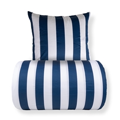 Beddengoed - 100% katoensatijn - Nordic Stripe - Brede blauwe strepen