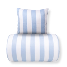 Beddengoed - 100% katoensatijn - Nordic Stripe - Brede lichtblauwe strepen