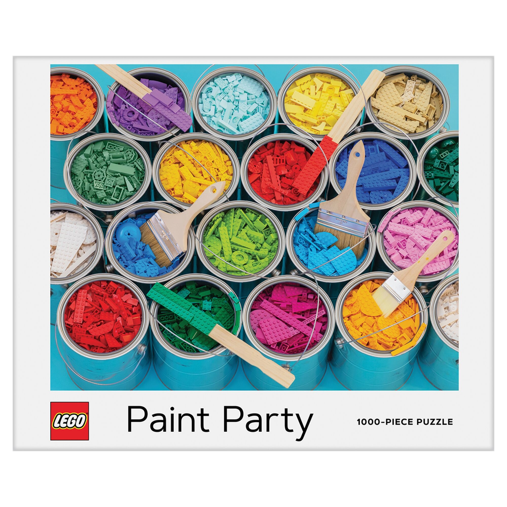 LEGO puzzel met verfemmers en gekleurde bouwstenen - 1000 stukjes