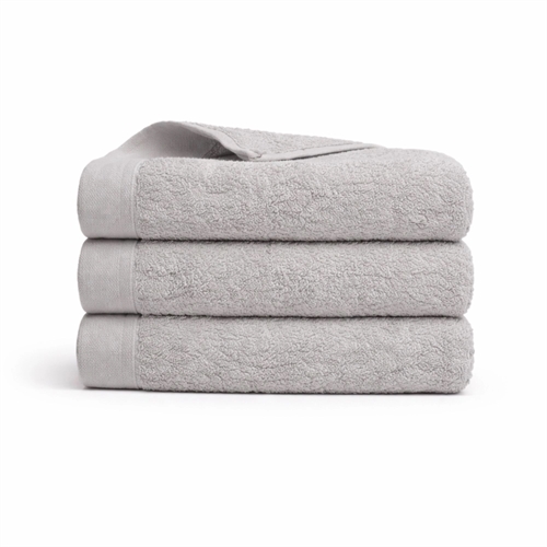 Katoenen handdoek - 100% katoen - Gastenhanddoek 40x60 cm - Klaproos - Lichtgrijs