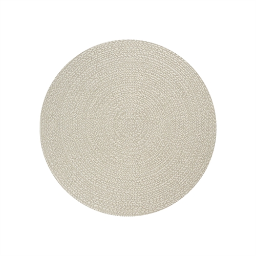 Rond vloerkleed - Ø 120 cm - Geweven - Crème - Kenzy - Nordstrand Home