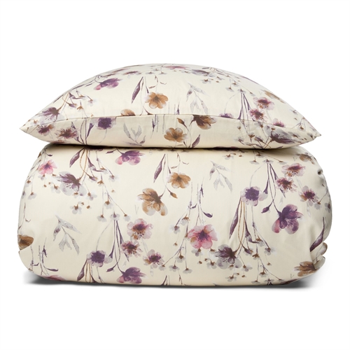 Tweepersoons bloemen beddengoed 200x200 cm - 100% zacht katoen satijn - Wildflower - By Night beddengoedset