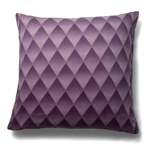 Kussensloop van 100% zacht en luxe katoen satijn - 60x63 cm - Harlekijnpatroon in een prachtige paars kleur - Kussensloop van By Night