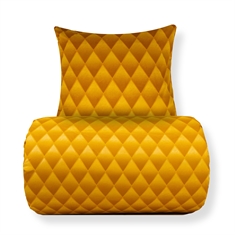 Beddengoed - 100% katoensatijn - Oranje 3D harlekijnpatroon