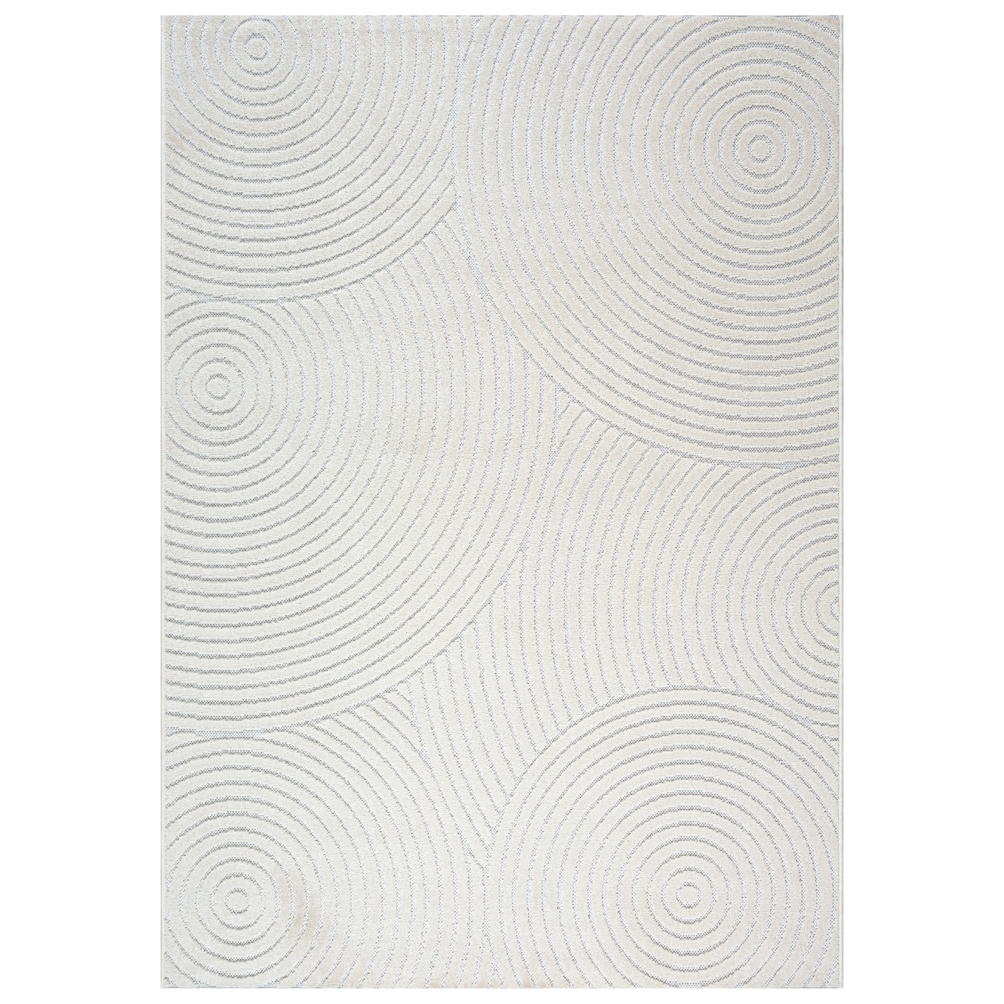 Vloerkleed - 140x200 cm - Geweven - Crèmekleurig met patroon - Ternerife - Nordstrand Home