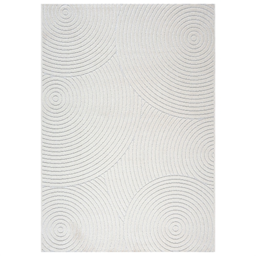 Vloerkleed - 140x200 cm - Geweven - Crèmekleurig met patroon - Ternerife - Nordstrand Home