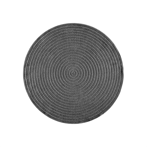Rond vloerkleed - Ø 160 cm - Geweven - Grijs met patroon - Tenerife - Nordstrand Home