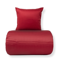 Luxe beddengoed - 100% katoensatijn bedlinnen - Daisy rood - By Night jacquard geweven dekbedovertrekset