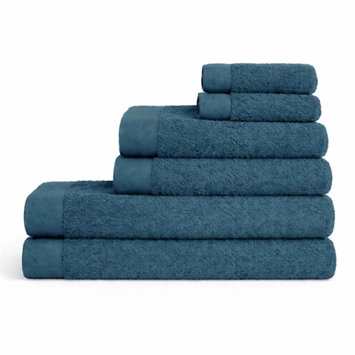 Katoenen handdoeken - 100% katoen - 6-pack - Valmue - Donkerblauw