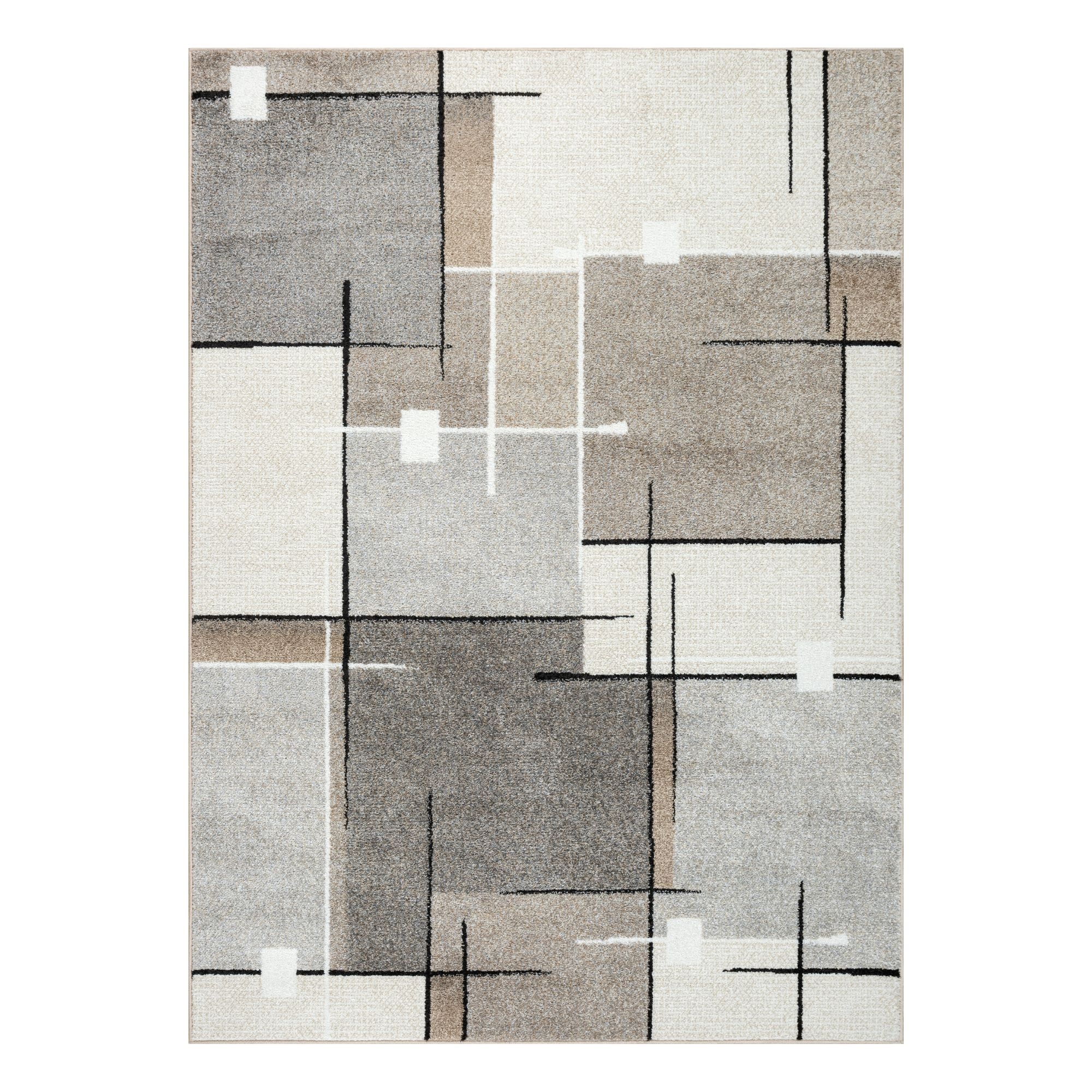 Vloerkleed - 140x200 cm - Beige met patroon - Thales - Nordstrand Home