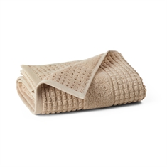 JUNA handdoek - 100% biologisch katoen - Check zand