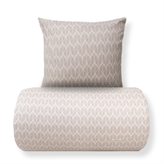 Beddengoed - Microfiber - Zandkleurig patroon