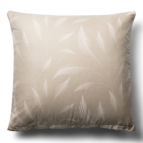 Kussensloop 60x63 cm - Beige hoofdkussensloop met bladeren - Microvezel kussensloop - IN Style