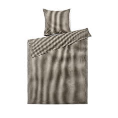 JUNA beddengoed 140x200 cm - 100% biologisch katoen - Seersucker beddengoed zwart