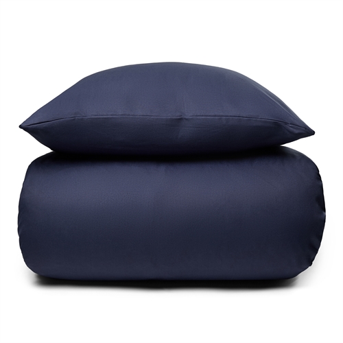 Beddengoed 140x220 cm - Effen donkerblauwe bedset - Microvezel bedlinnen - IN Style bedlinnen 