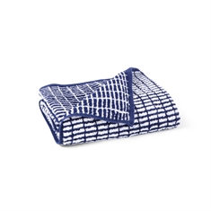 JUNA bamboe handdoek - Bamboe/katoen - Nuance Blauw/wit