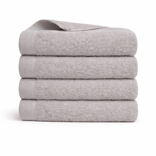 Katoenen handdoek - 100% katoen - Badhanddoek 70x140 cm - Papaver - Lichtgrijs