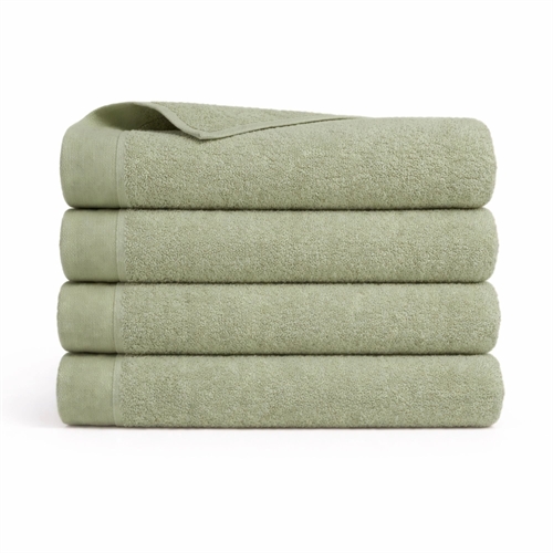 Katoenen handdoek - 100% katoen - Badhanddoek 70x140 cm - Klaproos - Lichtgroen